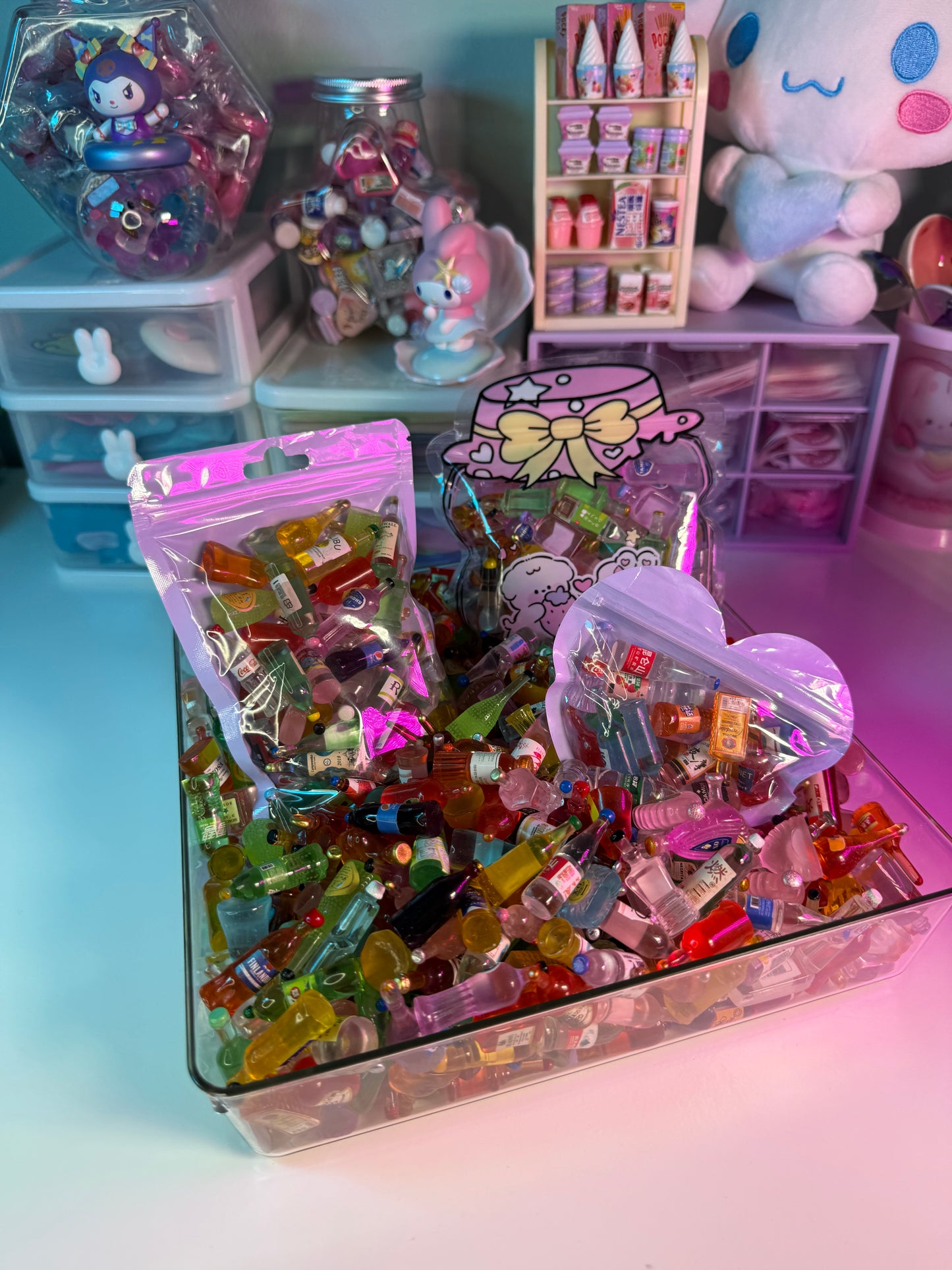 Mini bottle charms