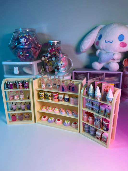 Store shelf for miniature charm